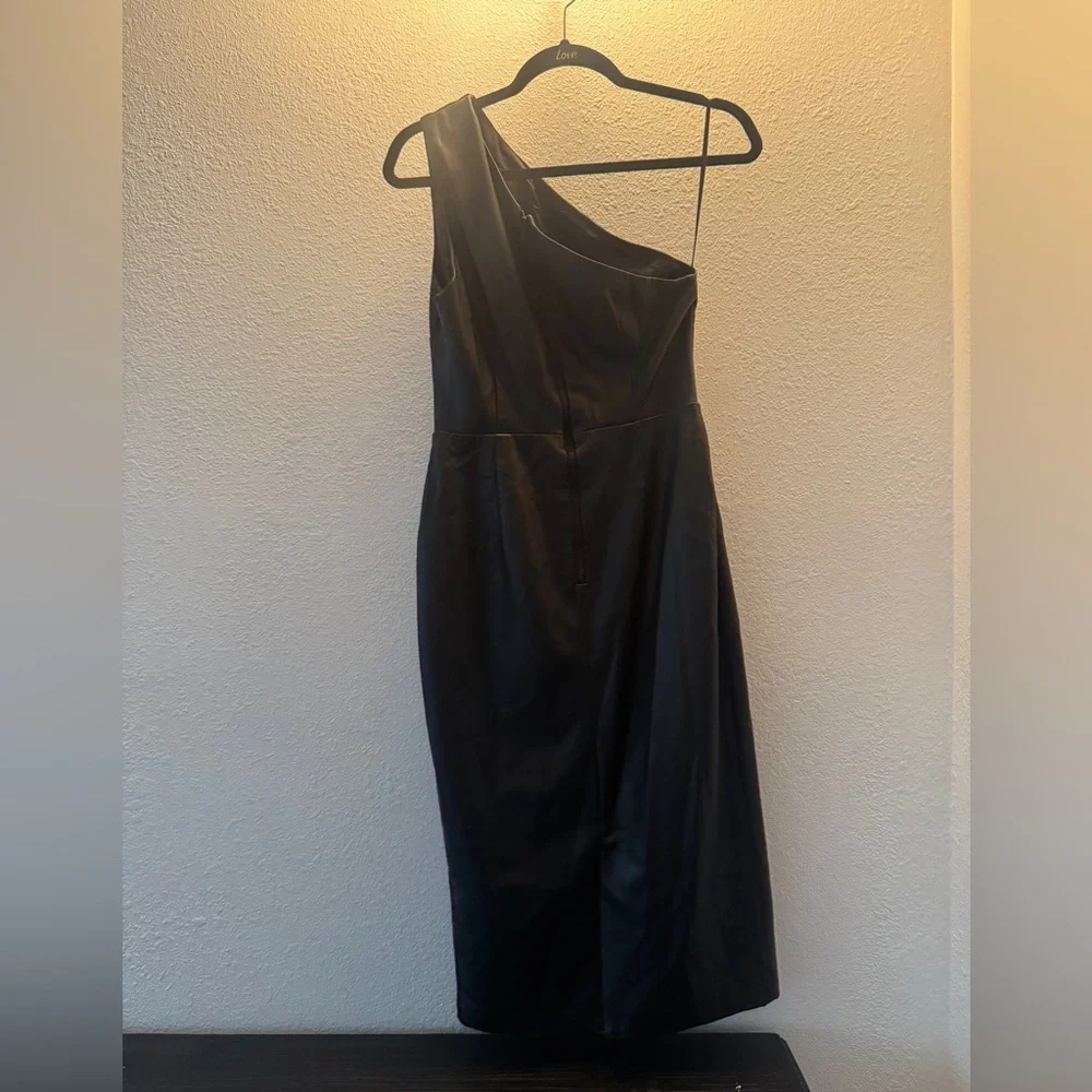 Bardot Oriella Revolve Vegan Leather Dress in Black size Medium - Picture 10 of 11